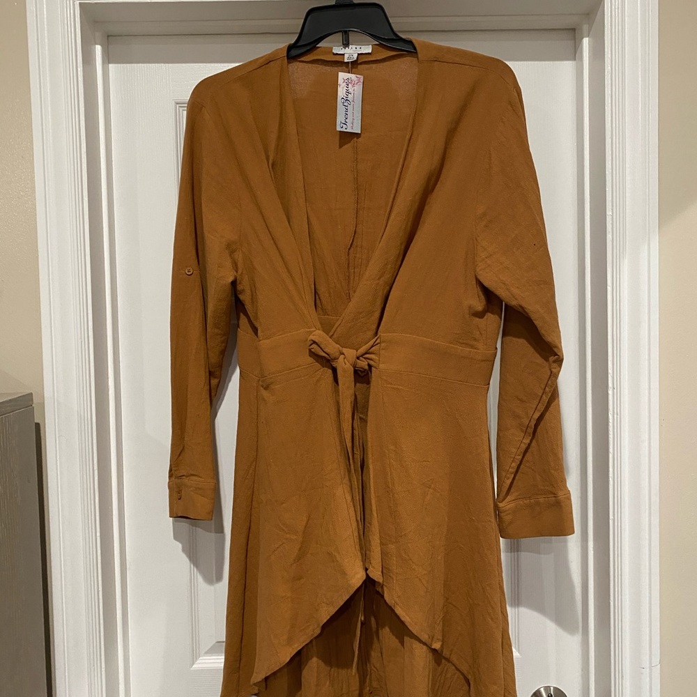 🔥🔥 NWT - 2X long sleeves front tie jacket